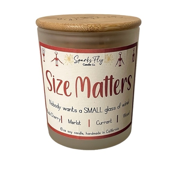 Size Matters: Nobody wants a small glass of wine! Soy Candle 10 oz. - Picture 1 of 6